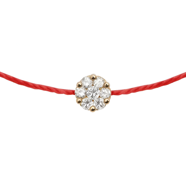 Bracelet Redline Illusion Diamants0.05 ct Or Rose Fil Rouge