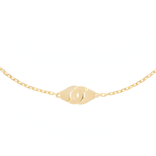 Bracelet Menottes Dinh Van R5 or jaune sur chaîne
