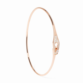 Bracelet Dinh Van Serrure Jonc Or Rose pavage diamants