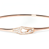 Bracelet Dinh Van Serrure Jonc Or Rose pavage diamants