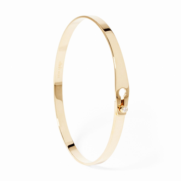 Bracelet Dinh Van Serrure nouveau Jonc Or jaune et Diamant