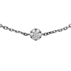 Bracelet Redline ILLUSION sur chaîne or noir diamant 0.05ct