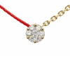 Collier Redline ILLUSIONDiamant 0.05ct Fil Rouge Chaîne Or Jaune