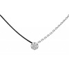 Collier Redline ILLUSIONDiamant 0.05ct Fil Noir Chaîne Or Blanc