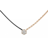 Collier Redline ILLUSIONDiamant 0.05ct Fil Noir Chaîne Or Rose