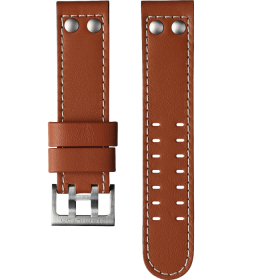 Bracelet Hamilton 22mm Khaki Aviation Cuir Marron