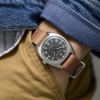 Bracelet Hamilton 18mm Khaki Aviation Cuir Nato Brun