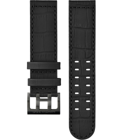 Bracelet Hamilton 22mm Khaki Aviation Cuir Noir