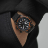 Bracelet Hamilton 22mm Khaki Aviation Cuir Noir