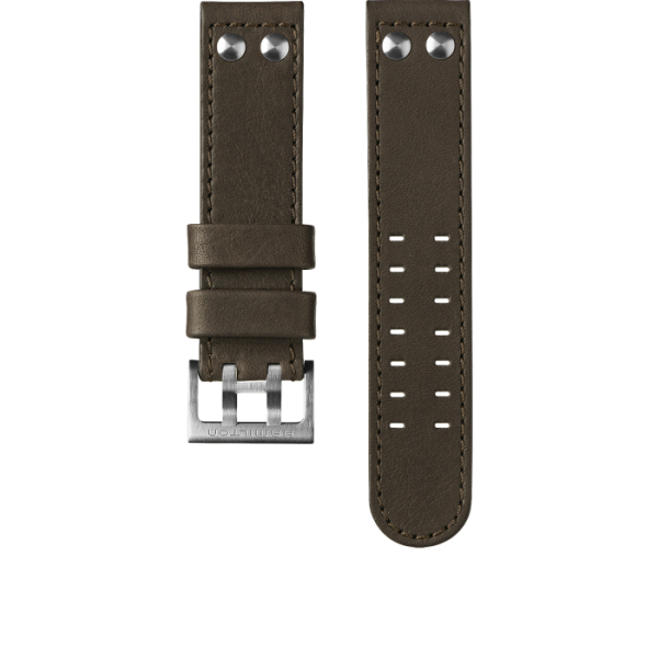 Bracelet Hamilton 22mm Khaki Aviation Cuir Marron