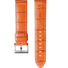 Bracelet Hamilton 22mm Khaki Aviation Cuir Orange