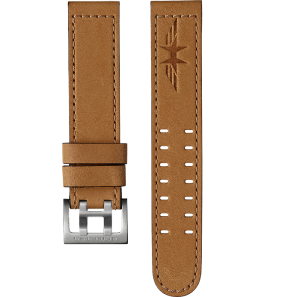 Bracelet Hamilton 20mm Khaki Aviation Cuir Marron