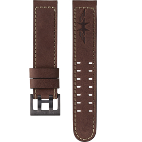 Bracelet Hamilton 20mm Khaki Aviation Cuir Marron