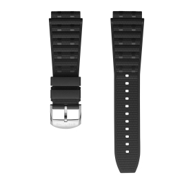 BRACELET ROULEAUX BREITLING EN CAOUTCHOUC NOIR - 22 MM
