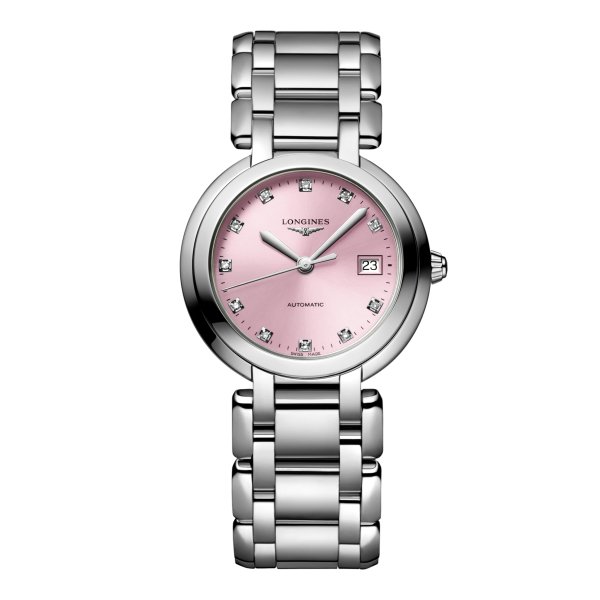 Montre Longines PrimaLuna Cadran Rose Index Diamants