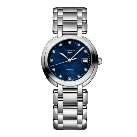 Montre Longines PrimaLuna Cadran Nacre Bleue Index Diamants