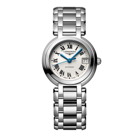 Montre Longines PrimaLuna 26.5mm Cadran Argent Index Chiffres Romains