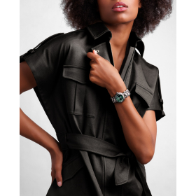 Montre Longines PrimaLuna Moonphase Cadran Vert Index chiffres Romains