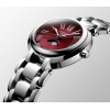 Montre Longines PrimaLuna Moonphase Cadran Rouge Index chiffres Romains