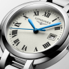Montre Longines PrimaLuna Quartz Cadran Argent Index Chiffres Romains