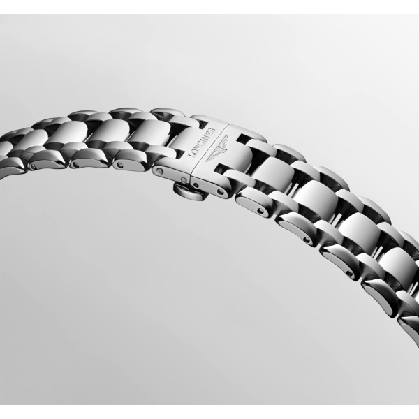 Montre Longines PrimaLuna Quartz Cadran Argent Index Chiffres Romains