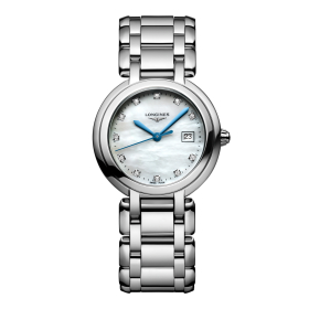 Montre Longines PrimaLuna Quartz Cadran Nacre Index Diamants