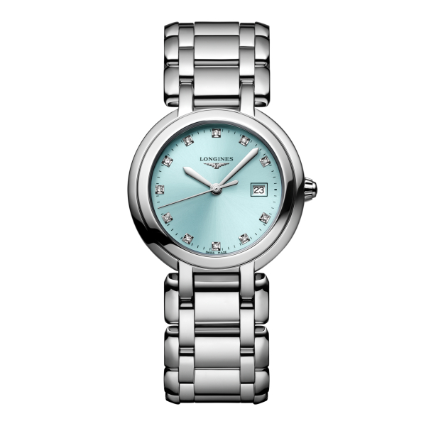 Montre Longines PrimaLuna Quartz Cadran Bleu Index Diamants