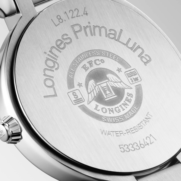 Montre Longines PrimaLuna Quartz Cadran Bleu Index Diamants