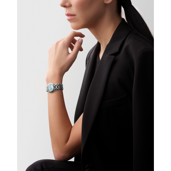 Montre Longines PrimaLuna Quartz Cadran Bleu Index Diamants