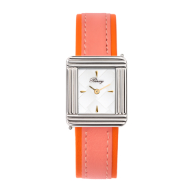 Montre Poiray Ma Première Cadran Blanc Texturé Bracelet Veau Sellier Rose