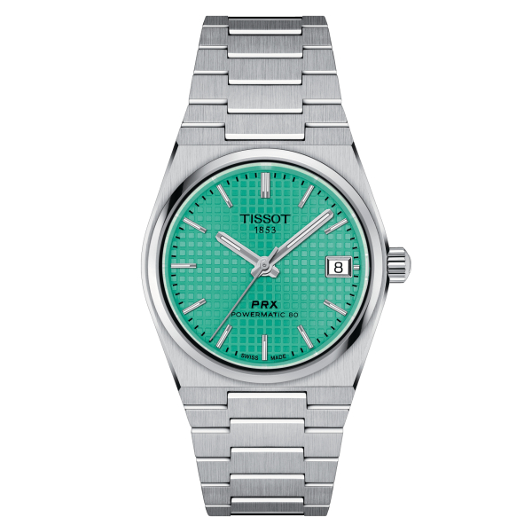 Montre Tissot PRX Powermatic 35mm Cadran Vert Clair Bracelet Acier