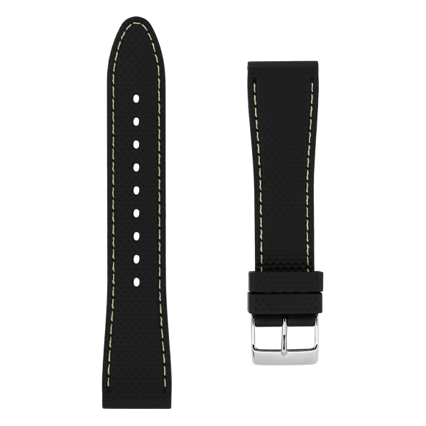 Bracelet Alpina 21MM - Bracelet en silicone noir