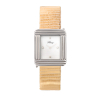 Montre Poiray Ma Première Cadran Blanc Serti Bracelet Chèvre Doré
