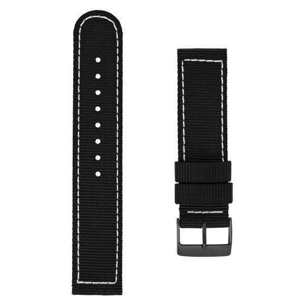 Bracelet Alpina 22MM en nylon noir