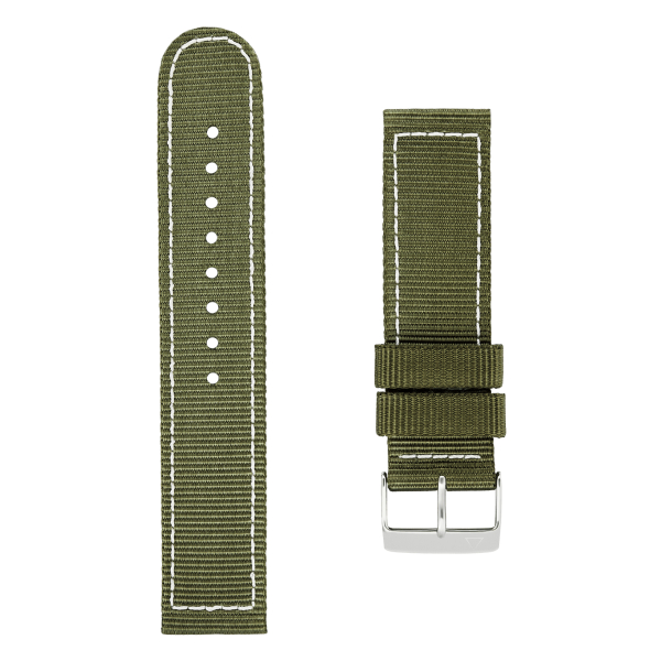 Bracelet Alpina 21MM en nylon vert