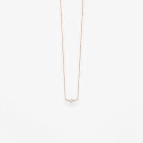 Collier Vanrycke Stardust Or Rose 18k & 3 Diamantsa
