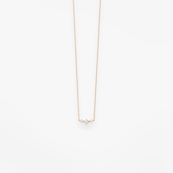 Collier Vanrycke Stardust Or Rose 18k & 3 Diamantsa