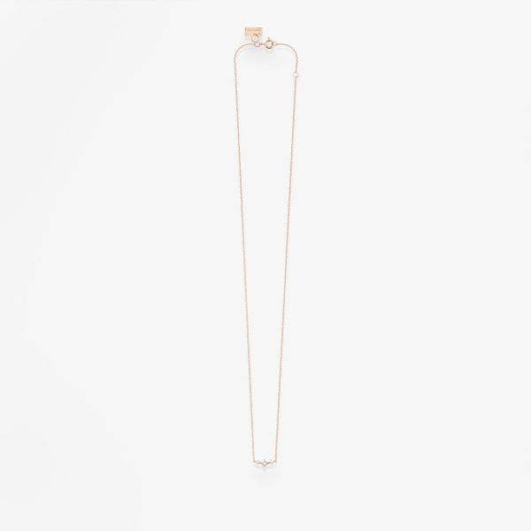 Collier Vanrycke Stardust Or Rose 18k & 3 Diamantsa