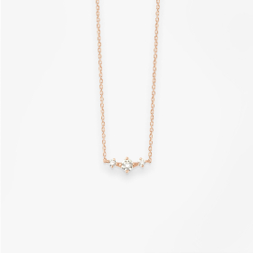 Collier Vanrycke Stardust Or Rose 18k & 3 Diamantsa