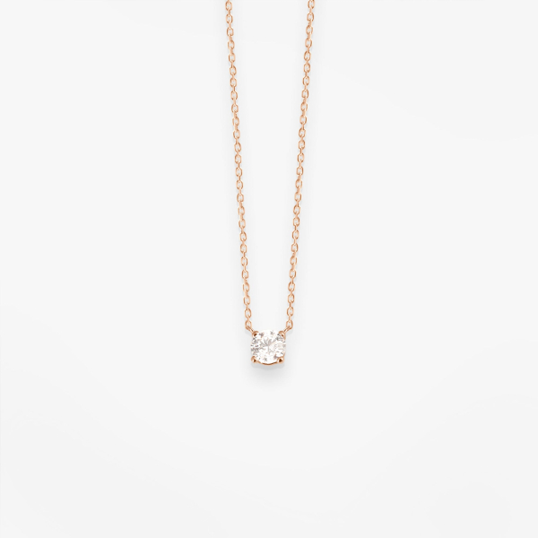 Collier Vanrycke Valentine Or Rose 18k et Diamant