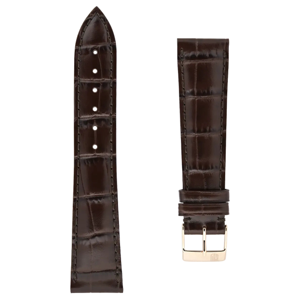 Bracelet Frederique Constant Marron Cuir De Veau 22mm