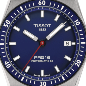 Montre Tissot PRS 516 Automatic Cadran Bleu Bracelet Cuir