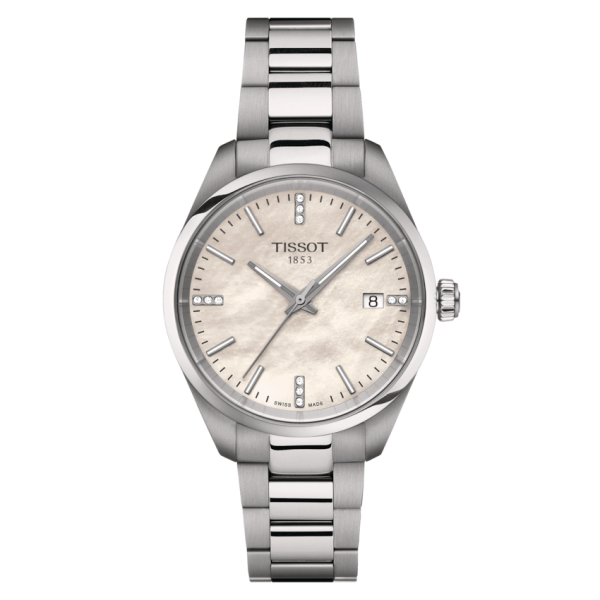 Montre Tissot PR 100 Quartz Cadran Nacre Index Diamants
