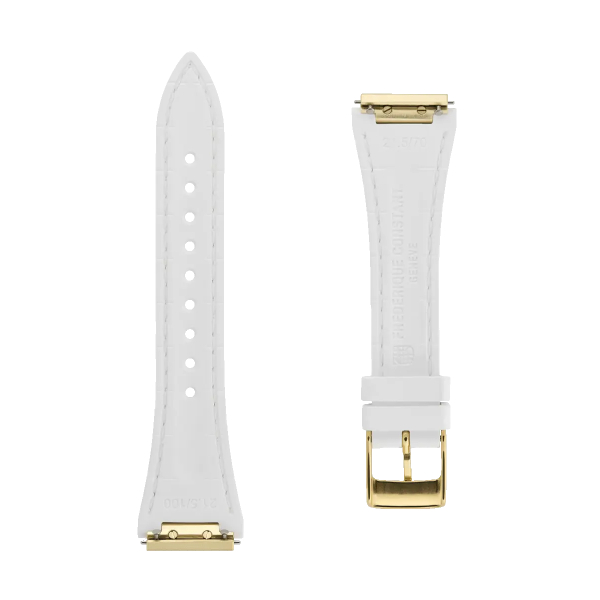 Bracelet Frederique Constant Blanc Caoutchouc 21.5mm