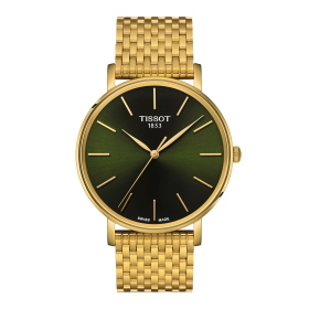 Montre Tissot Everytime 40mm Cadran Vert PVD Or Jaune