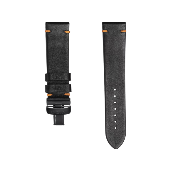 Bracelet Mido cuir noir 22mm