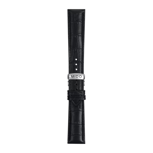 Bracelet Mido cuir noir 21mm