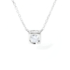 Collier Dinh Van Le Cube Diamant moyen modèle Or Blanc & Diamant