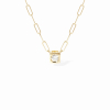 Collier Dinh Van Le Cube Diamant grand modèle or jaune 1 diamant 0,25 carat