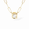 Collier Dinh Van Le Cube Diamant grand modèle or jaune 1 diamant 0,25 carat